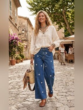 DESIGUAL Daisy Denim Culottes size US 6